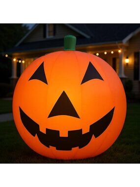 10 ft Inflatable Pumpkin Decoration for Halloween - Outdoor Yard Decor, Festive